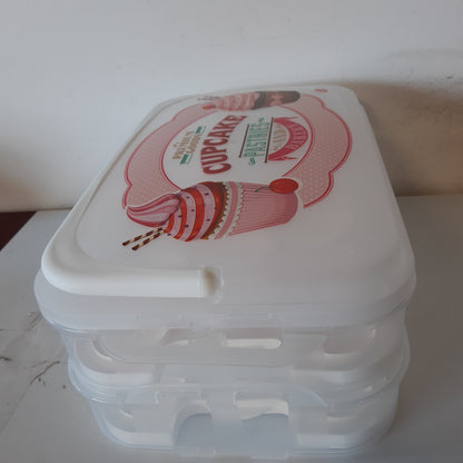 222106 - Snips Enë për kekë, 14 litra, e bardhë, mban 28 kekë të vegjël ose mafine, 28.5 x 19 x 43.5 cm, Prodhuar në Itali