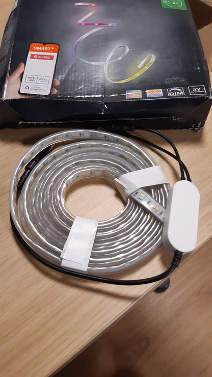221159 - OSRAM Shirita LED fleksibël për jashtë SMART+ Zigbee, errësim RGBW, silikon transparent, mbrojtje IP65(nuk perfshihet kabllo).