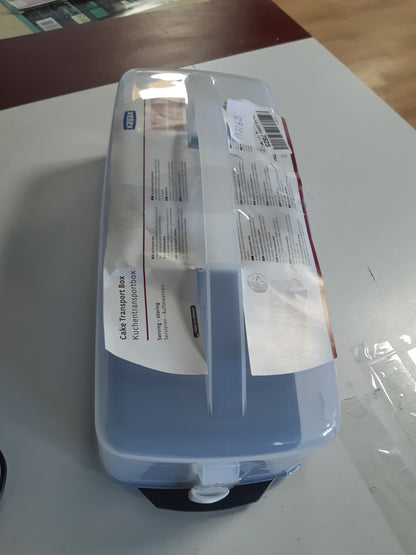 197260 - XAVAX Kutia e Transportit për Torta, Katrore, e Lajshme në Lavastovilje, me Kapak dhe Dorezë Mbajtëse, e Zezë