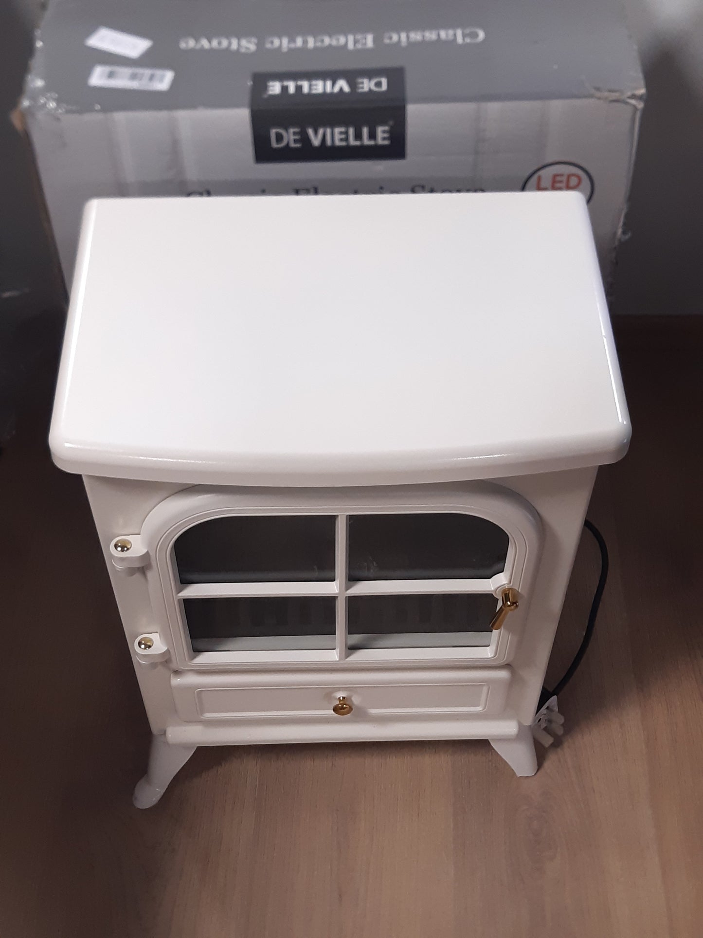 167037 - DE VIELLE CLASSIC Sobë Elektrike, Materiale Plastike, Ngjyra Krem, Dimensione 41.5cm x 28cm x 54cm