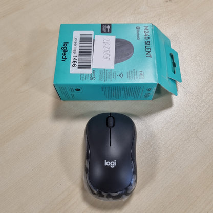 268555 - Logitech Maus Bluetooth M240, pa tel, kompakt, gjurmim i qetë, bateri 18-mujore, për Windows, macOS, ChromeOS, i pajtueshëm me PC, Mac, laptop, tableta - grafit