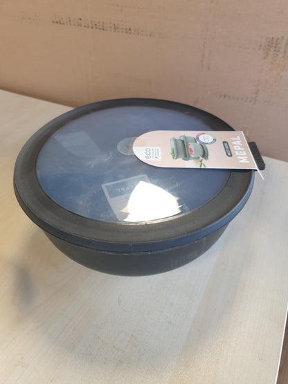 218865 - MEPAL Tas shumëfunksional Cirqula - Enë për ruajtjen e ushqimit 2250 ml me kapak, e zezë nordike