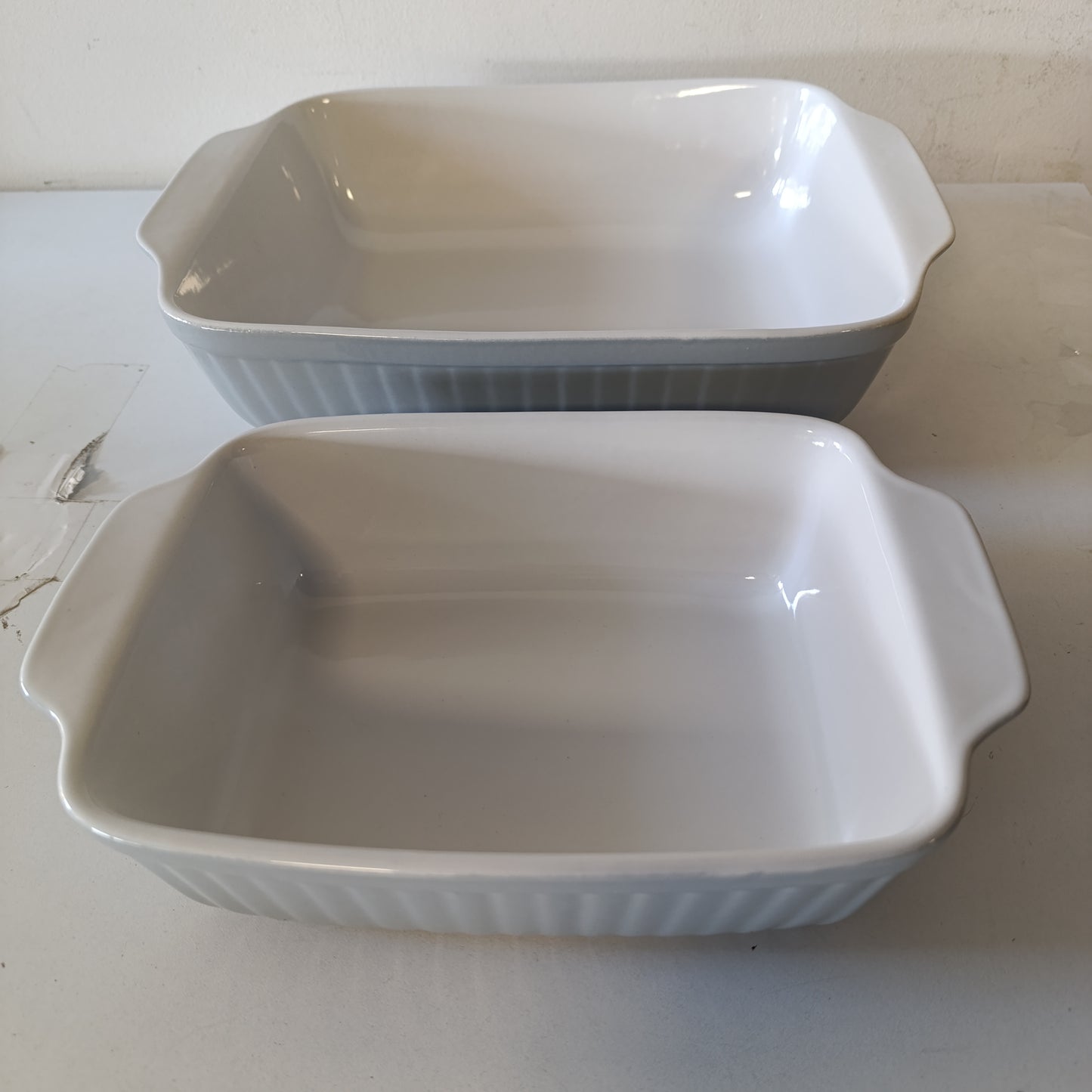213452 - MÄSER Pjatë Gratin (28 x 19 cm/36.5 x 23.5 cm), Ovale, Set me 2 copë, Qeramike, Blu