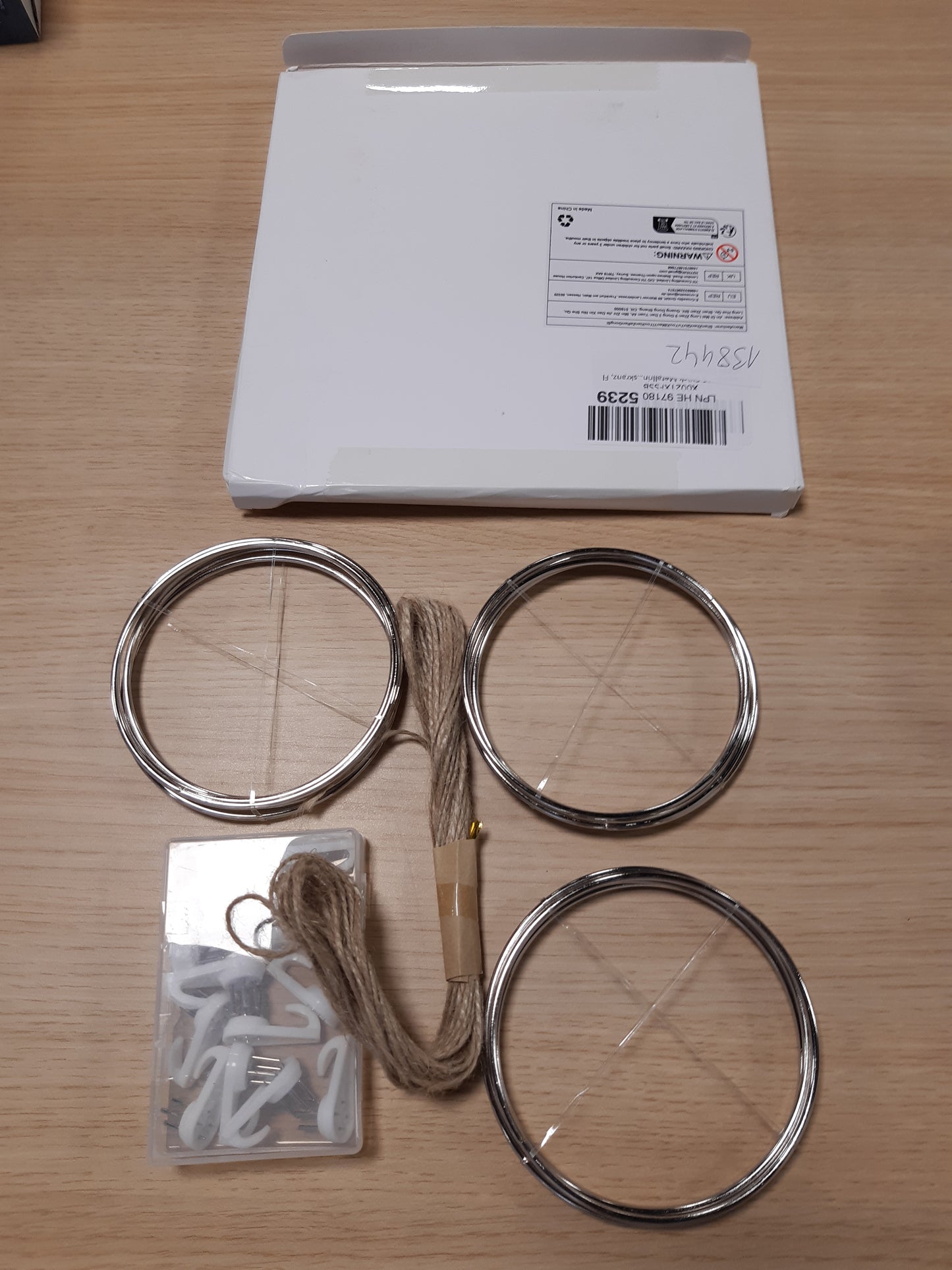 138442 - REALURE Unaza Metalike për Kapjen e Ëndrrave, 15 copë, 10cm, Material Argjend, Përdorim për Kurorë Dasmash dhe Punime Artizanale