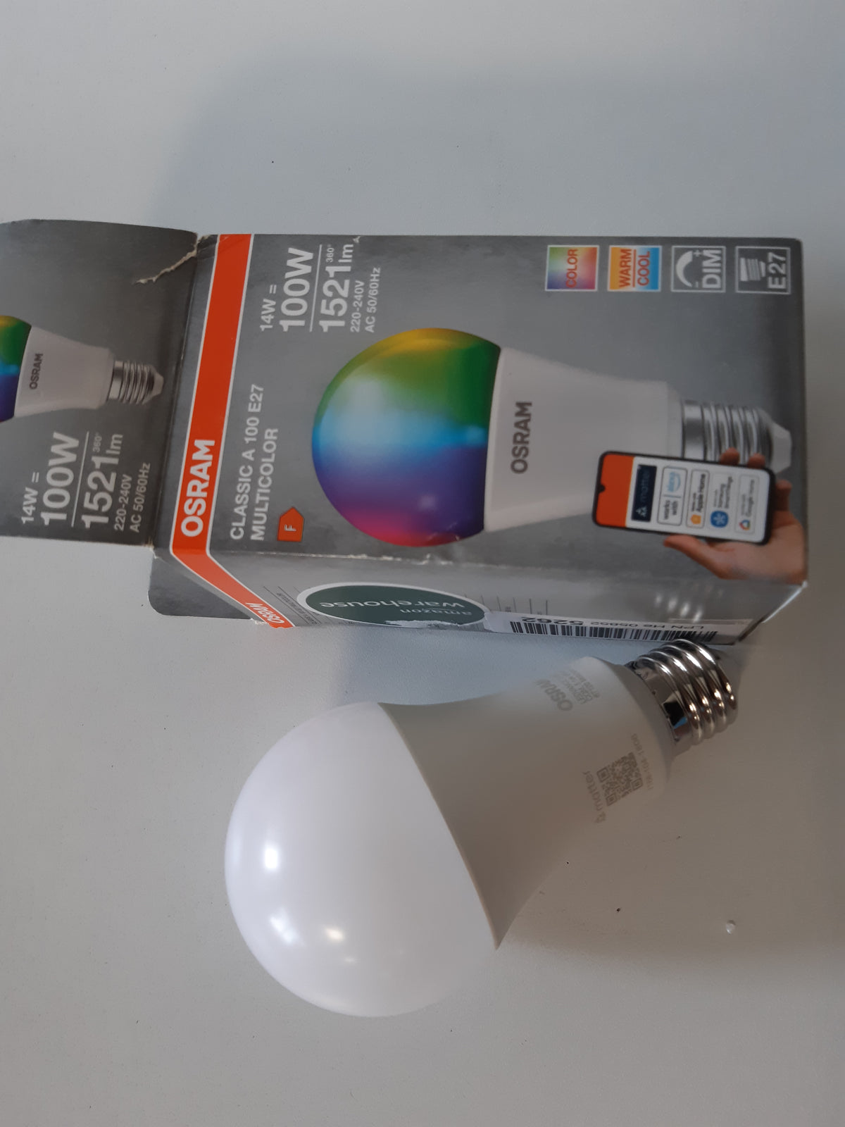 232975 - OSRAM SMART+ RGBW, llambë LED E27 me Matter over Wifi, zëvend ...