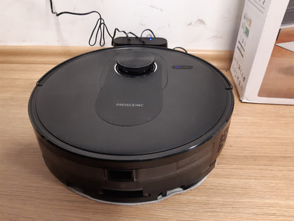 153020 - PROSCENIC Q8 Fshesë Robotike me Thithje 5000Pa, Bateri 200 Minuta, LiDAR Inteligjent, Dimenzionet Ultra të Holla 6cm, Mbrojtje Kundër Ngatërrimit të Qimeve | Përkrahnë App/Alexa/Wi-Fi, Përshtatet për Shtëpi dhe Kafshë Shtëpiake