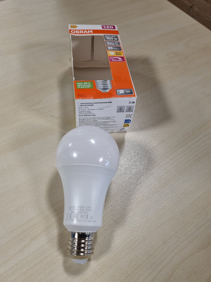 220094 - OSRAM - Llambë LED me errësim E27, e bardhë e ngrohtë (2700K), 20W, ekuivalente me llambë inkandeshente 150W, mat