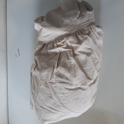 250702 - JOTEX Mbulesë shtrati Zack Volant, 100% pambuk organik, lartësia 45 cm, 140 x 200 cm, bezhë