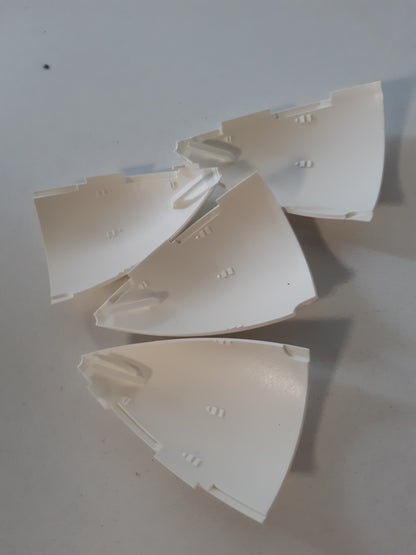241850 - TBI Tendë tavani me dy pjesë, e bardhë, Rozë plastike, Diametër 9 cm