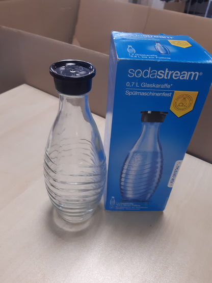 210333 - SODASTREAM Karafë Qelqi Kristali për Makinën e Ujit të Gazuar, Transparente, E Përshtatshme për Lavastovilje, Kapacitet 0.6L, Modeli 4042715985