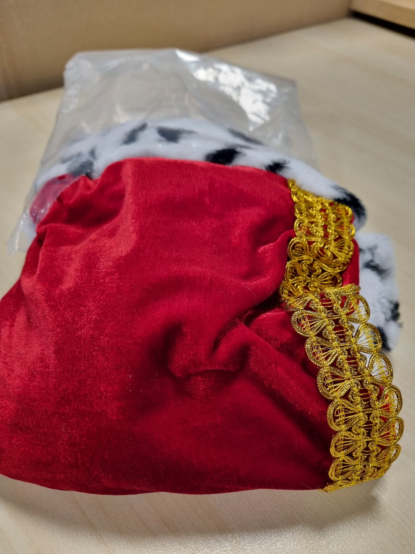 200421 - LOVELYSHOP - Pelerinë me Qime Lux për Kafshë shtëpiake, për Cosplay, Halloween, Princ dhe Princeshë, Madhësi M, në Ngjyrë të Kuqe