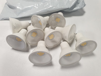 218030 - LLAMBË LED GY GU10 ME ERRËSIM 4.9W 790LM, 4000K E BARDHË NEUTRALE, KËND RREZETIMI 110°, KURSIM ENERGJIE, MBROJTJE PËR SYTË, 10 NJËSI (PAKO ME 1)