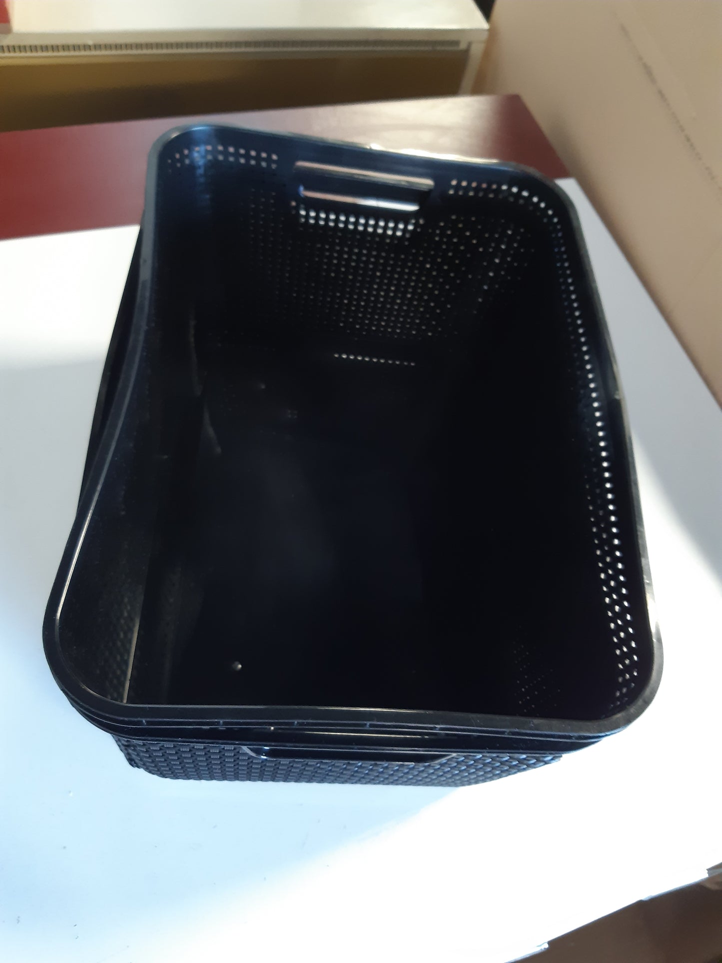 262339 - BRANQ Shportë me Sende Thelbësore, Set prej 2 Copësh, Madhësia L (19 L), Plastikë PP pa BPA, E Zezë, 38x27.8x18.5 cm