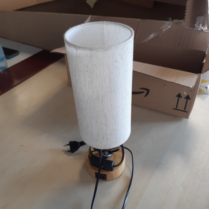 224032 - UPXNBOR Llambë nate me funksion karikimi USB-A dhe USB-C, llambë nate me prekje, 3 nivele drite të ngrohtë, kabllo energjie 1.5 m, llambë E27 e përfshirë
