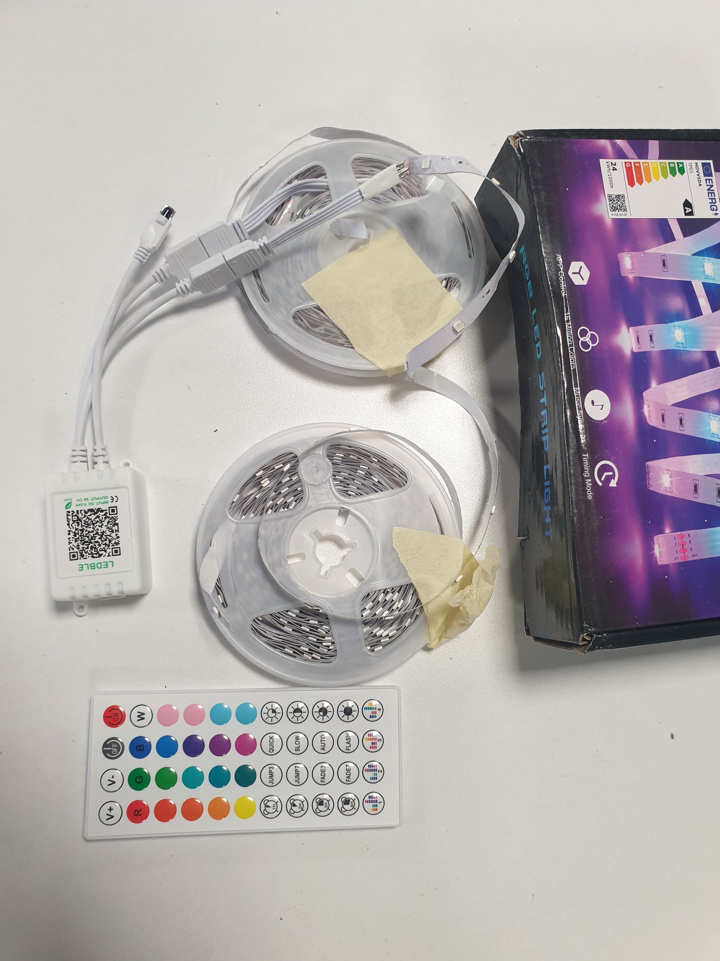 223735 - HOVVIDA Shirit LED 20M, 30 LED/metër, RGB, 600 LED, APP dhe telekomandë, modalitet muzike, modalitet kohe