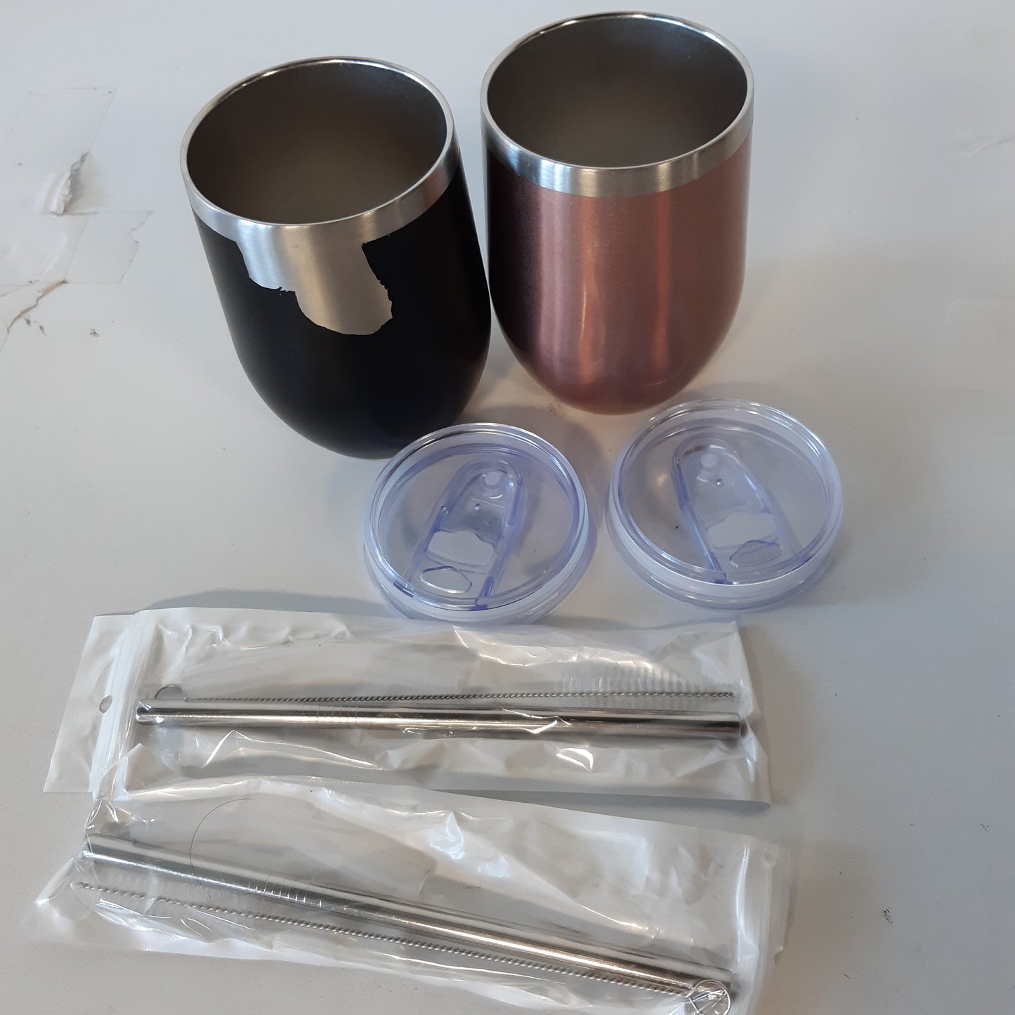 224226 - TELANKS Set filxhanësh verë për udhëtim, 2 pjesë, 350 ml, pa BPA, mban pijet të ngrohta për 3 orë dhe të ftohta për 9 orë
