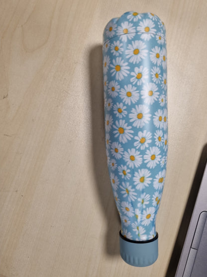 214985 - NERTHUS Termos me dy mure për ushqim të nxehtë dhe të ftohtë, dizajn margaritar, 500 ml, pa BPA, kapak hermetik, çelik inox 18/19
