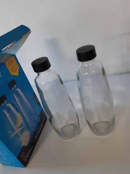 205290 - SODASTREAM Shishe Qelqi DUO, Kapaciteti 1L, E Pajtueshme me DUO dhe E-DUO, e Laverbar në Lavastovilje, Dizajn Elegant, Pako me 2 Copë