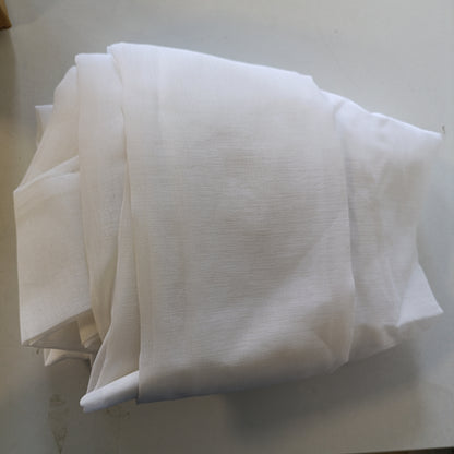 223315 - CUCRAF Perde Transparente me Vrima për Dhomë Ndenjeje dhe Dhomë Gjumi - L160xGj140cm, Set me 2 copë, E Bardhë