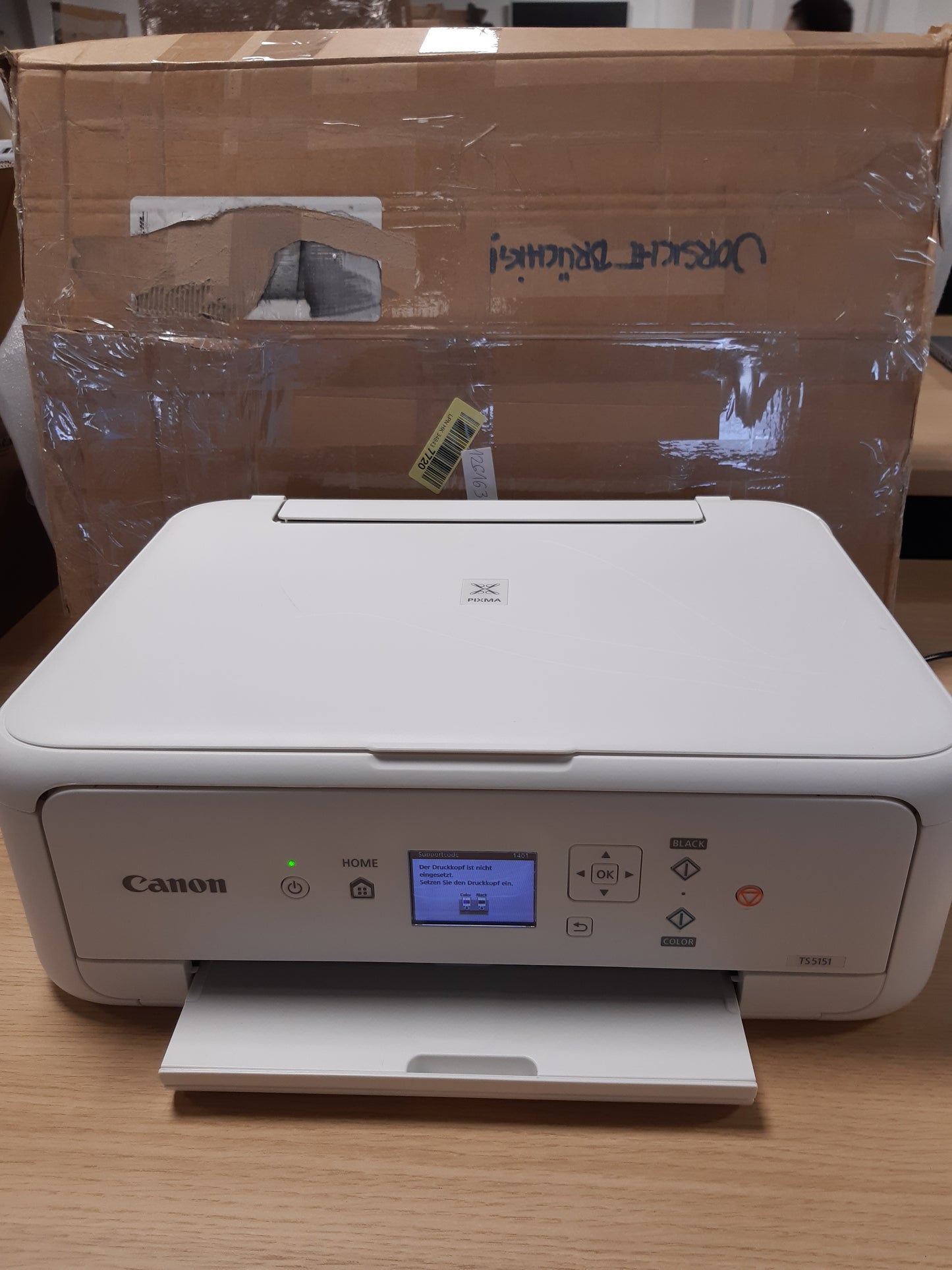 126163 - CANON PIXMA TS5151 - Printer Shumëfunksional me Wi-Fi për Përdorim në Shtëpi, Lidhje pa Tel për Printim nga Telefoni Inteligjent