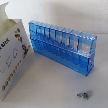 268893 - HMF 4710-05 Kutia e Parave Euro, Ndarëse Monedhash 24.0 x 5.0 x 12.0 cm, Blu