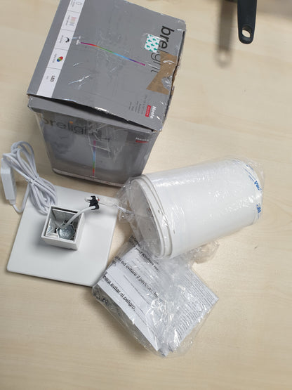 251755 - LLAMBË DYSHEMEJE LED RGB e Shkëlqyer, lartësi 150 cm, rregullim errësimi, sensor muzike, telekomandë, dritë RGB, maks. 125 lm, alumini/plastik, e bardhë
