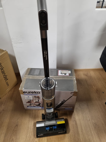 144139 - EUREKA Rapidwash NEW430 Fshesë me Korrent dhe Mop Dyshemeje Inteligjente, Fshesë Elektrike pa Tel, e Përshtatshme për Qime Kafshësh Shtëpiake dhe Pastrim Skajesh, e Lehtë dhe e Përdorshme në Shumë Sipërfaqe