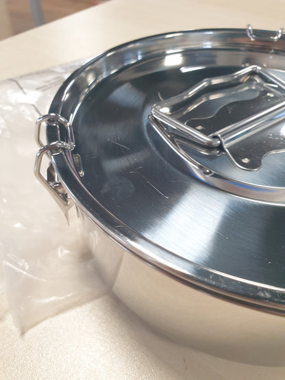 223706 - Forma të rrumbullakëta pjekjeje prej çeliku inox me kapak, Ngjyrë argjendi