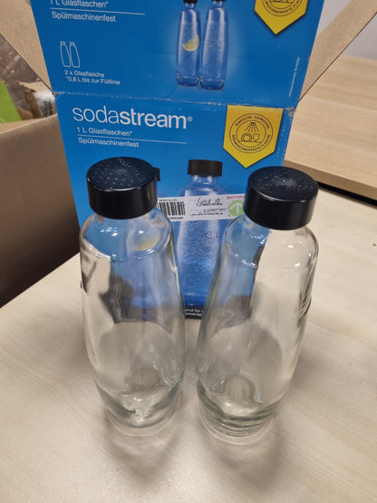 214470 - SODASTREAM Shishe qelqi 1L DUO, Mund të lahet në lavastovilje, E pajtueshme me DUO dhe E-DUO, Paketim me 2 copë