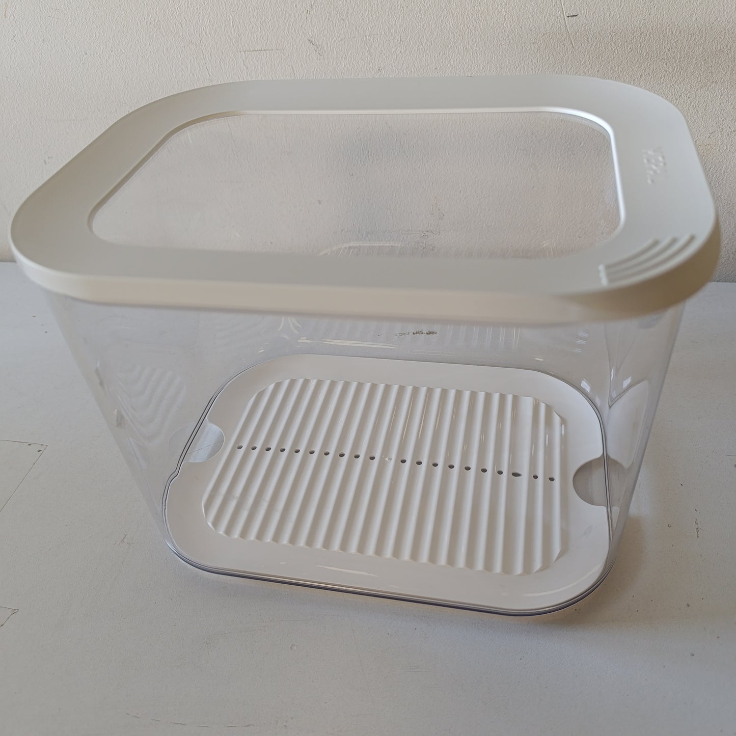 224637 - MEPAL Enë Ruajtjeje Transparente me Kapakë XL - Enë Ushqimi Drejtkëndëshe - Organizues Kuzhine dhe Kuti Ruajtjeje prej Plastike - Enë Ruajtjeje Hermetike dhe të Stivueshme - 4500 ml - E Bardhë