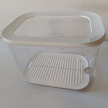 224637 - MEPAL Enë Ruajtjeje Transparente me Kapakë XL - Enë Ushqimi Drejtkëndëshe - Organizues Kuzhine dhe Kuti Ruajtjeje prej Plastike - Enë Ruajtjeje Hermetike dhe të Stivueshme - 4500 ml - E Bardhë