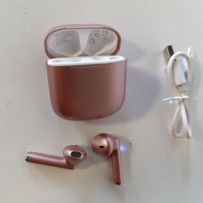 268340 - OYIB Kufje Bluetooth 5.3, pa tel, me mikrofon ENC, bas të thellë, 25 orë jetëgjatësi, IP7 të ujit të papërshkueshëm, rozë
