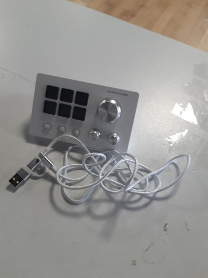267967 - MARS GAMING Platformë Kontrolli MSD-Two, 6 Butona LCD të Personalizueshëm + 3 Taste, 3 Rrota Multifunksionale, Ergonomike, Softuer Kontrolli, Windows dhe MacOS, E Bardhë