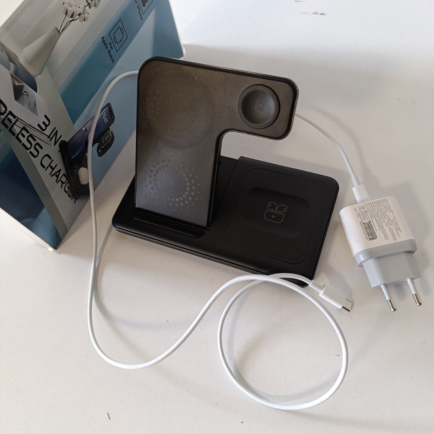 269146 - LUOATIP Karikues pa tel 3 në 1 15W për iPhone 16/15/14/13/12 Pro/Max/Plus/XS/XR/X, Watch Ultra 10/9/8/7/6/5/4/3/SE