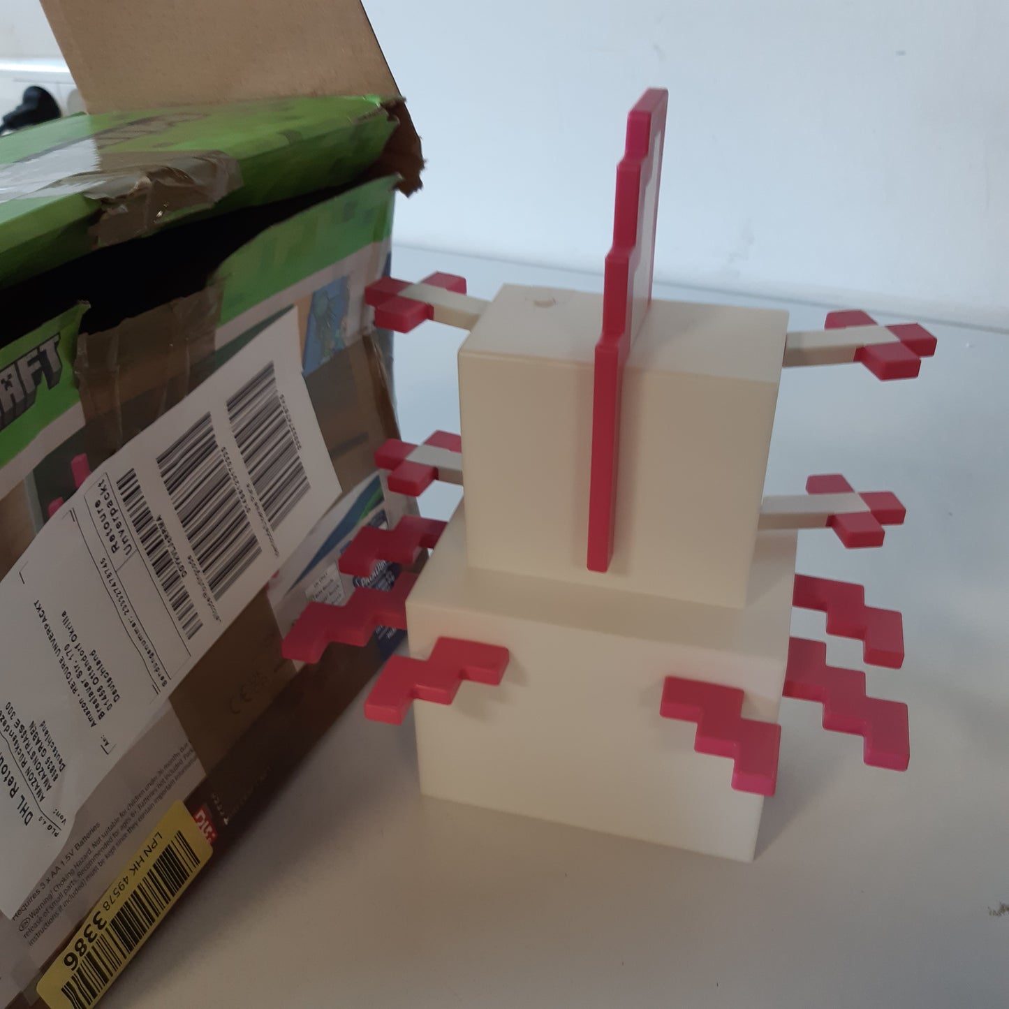 214726 - Llambë Minecraft Axolotl, pesë mënyra ngjyrash