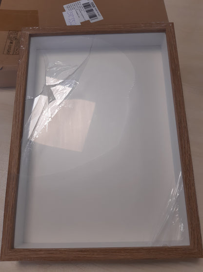 258332 - Kornizë fotografike A4 3D - Thellësia: 3.5 cm - Me panel akrilik transparent - 21 x 29.7 cm - Ngjyrë druri