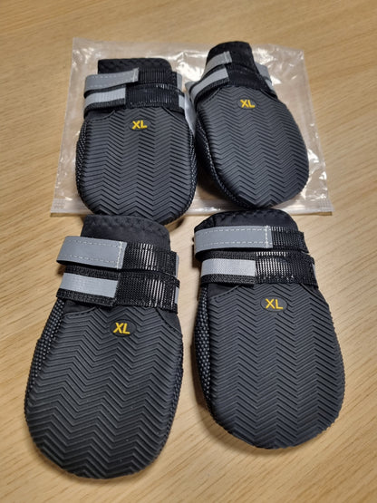 224560 - Set prej 4 çizmesh mbrojtëse të papërshkueshme nga uji për putrat e qenve, të rregullueshme, blu