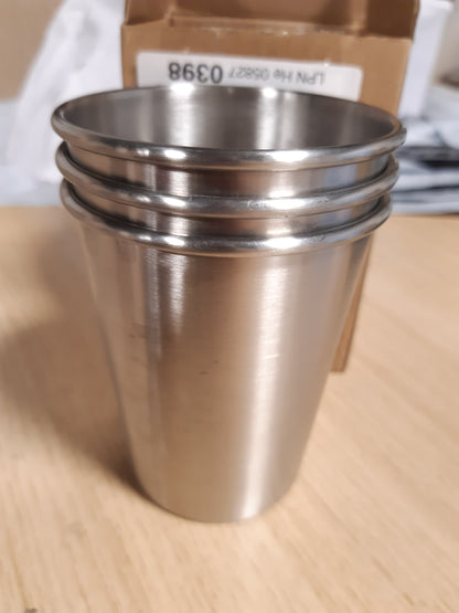 229976 - ROBIN GOODS® Gota për Pije 3x prej Çeliku Inoks 250 ml - Gota Kampingu të Bëra prej Çeliku Inoks 304 - Gota Udhëtimi të Forta dhe të Pathyeshme për Ambiente të Jashtme, Kamping dhe Përdorim të Përditshëm (250 ml)