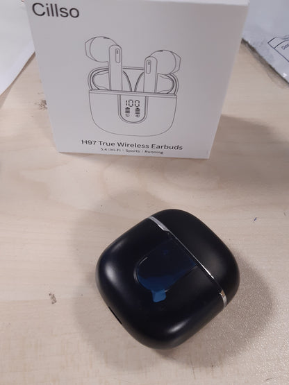 266474 - Kufje pa tel Bluetooth 5.3 me 4 mikrofonë, mini stereo me bas të thellë, ekran LED, riprodhim 36-orësh