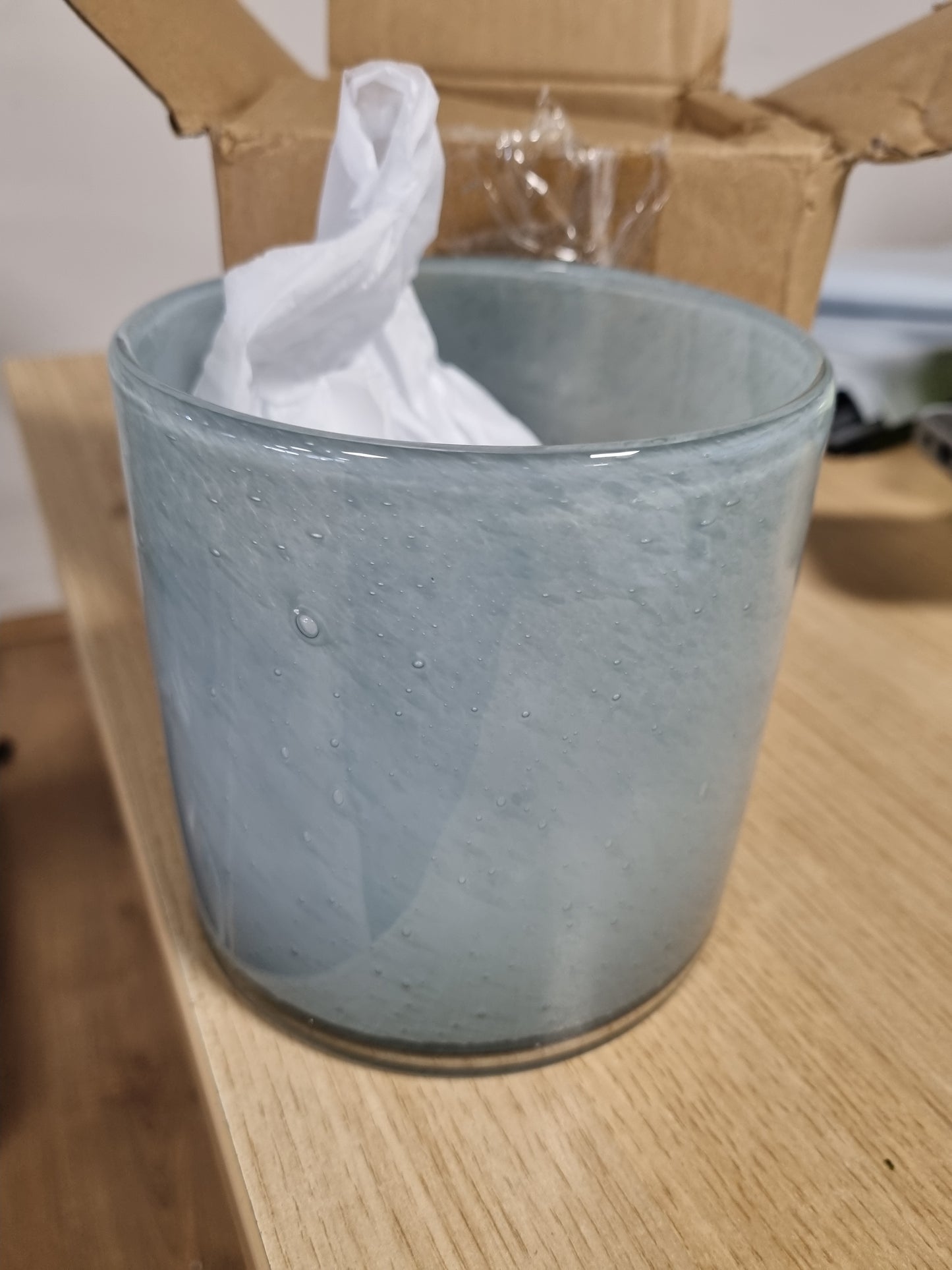 222941 - JOTEX Mbajtëse për llambë çaji/ere, gri e zbehtë, 12 cm