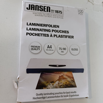 267387 - Jansen Qese laminimi A4, 75/80 mikron, Paketim me 100 copë
