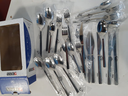 251593 - MONIX Amalfi Set takëmesh 24 pjesë, thikë për biftek, çelik inox 18/0, i përshtatshëm për lavastovilje