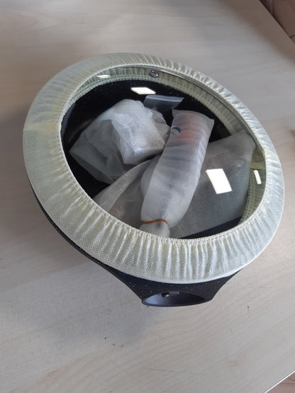 214092 - ZUOFENG Tigan jo-ngjitës 24cm, alumini i derdhur, i përshtatshëm për soba induksion dhe qeramike. (Gri, 24cm + kapak qelqi)