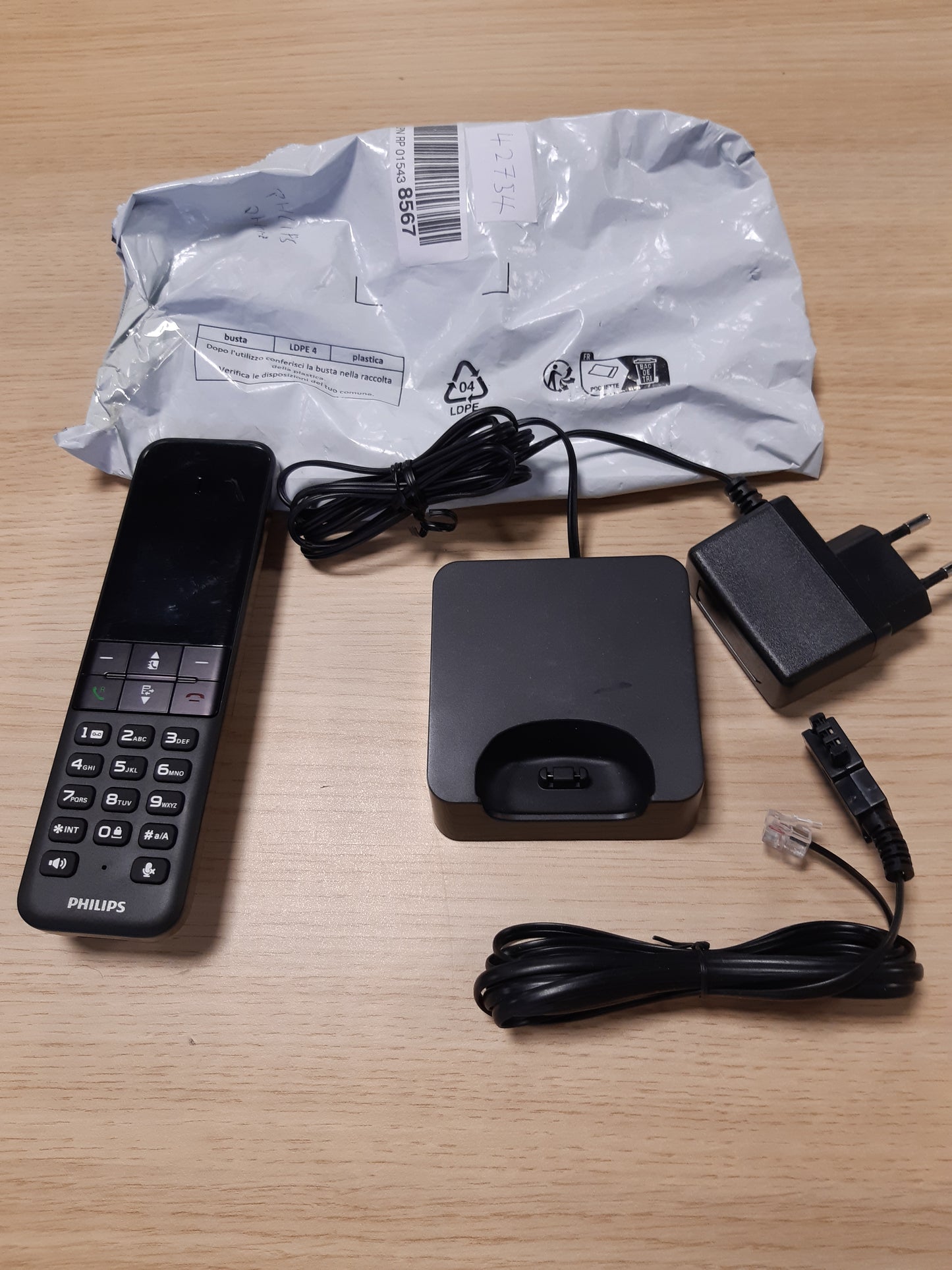 42754 - PHILIPS Telefoni i Shtëpisë D4701B DECT, Ngjyra e Zezë