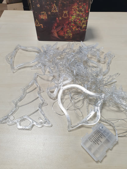 215058 - Dritat e Perdes me Bateri 3.5M + USB me Funksion Kohëmatësi, 8 Mënyra