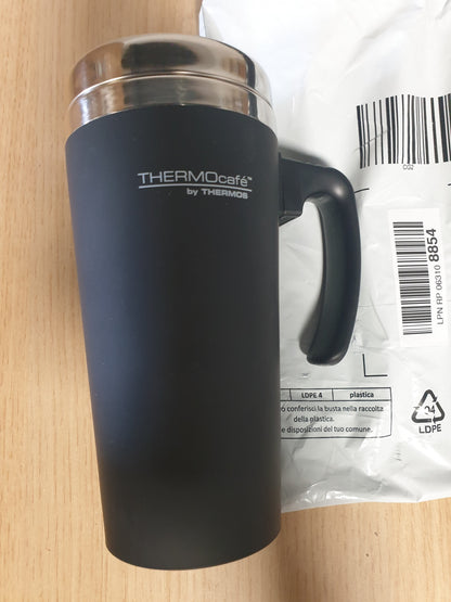 224898 - THERMOCAFE Gotë udhëtimi Soft-Touch, 420 ml, Plastikë dhe çelik inox, e zezë