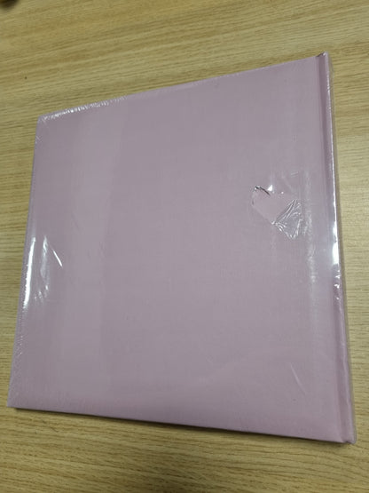 252727 - HAMA Album Fotosh Jumbo 30x30 cm, libër fotografish me 80 faqe të bardha, album për 320 foto për personalizim dhe ngjitje, rozë pastel
