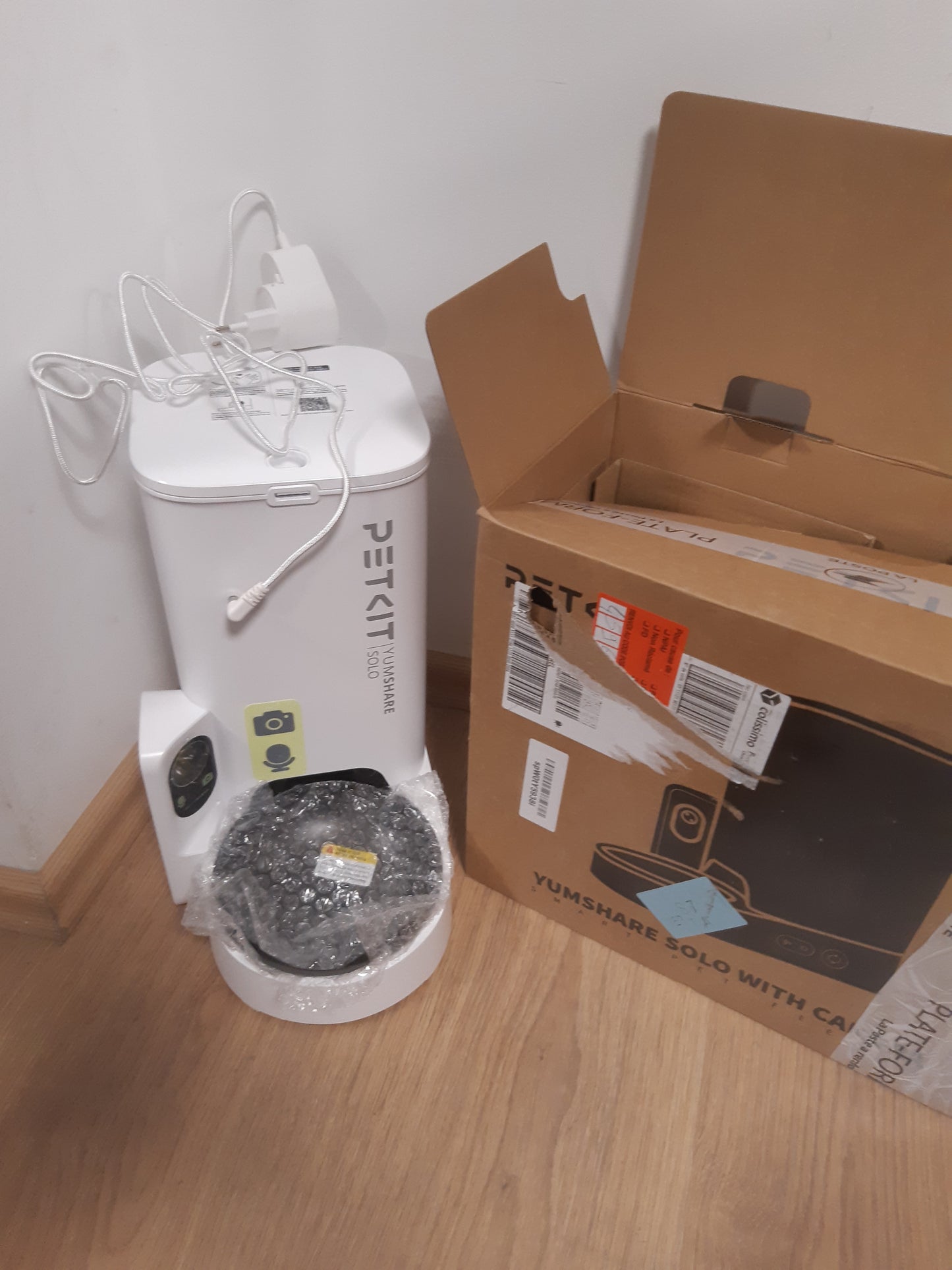 250081 - PETKIT Shpërndarës Automatik Ushqimi për Mace me Kamera, WiFi 2.4 GHz, Tas Çelik Inoks, I Programueshëm, Deri në 5 Vakte në Ditë