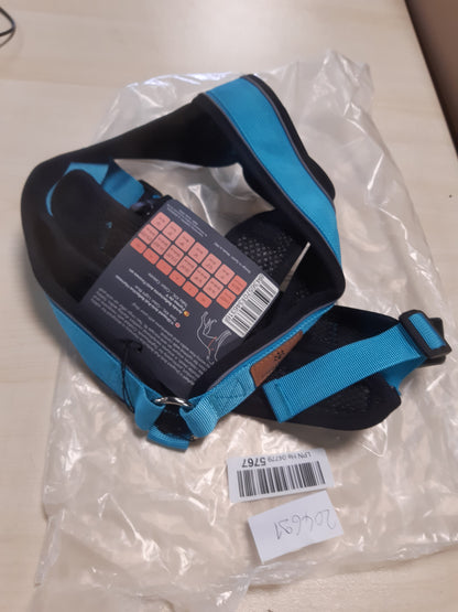 204691 - PARZMORE Qafe reflektuese në formë Y për qen, e përshtatshme për raca si Italian Greyhound, Whippet, Greyhound dhe Podenco, blu qielli, madhësia XXL, e ajrosur dhe e qëndrueshme