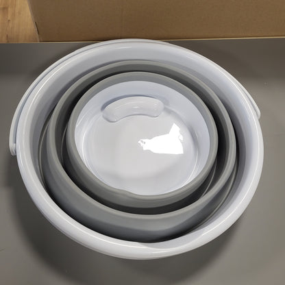 257587 - Beldray Kovë e palosshme 10L, gri e bardhë, ideale për kamping